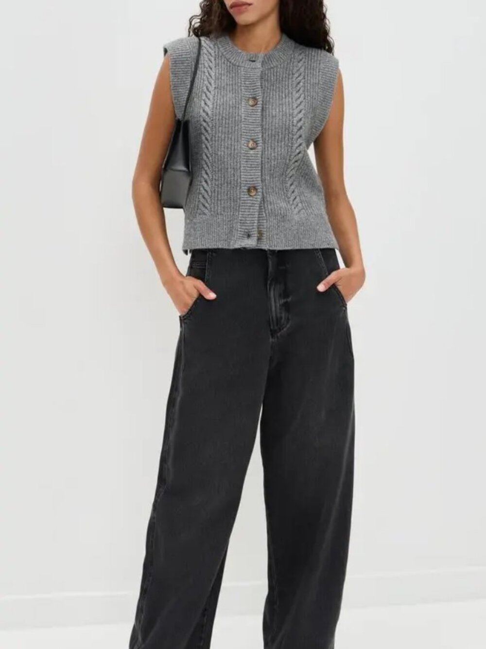 Levi's Ines Cable Sweater Vest - NEW - Picture 4 of 6